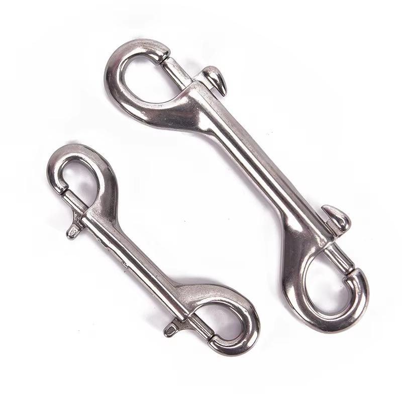 65mm 90mm 100mm 115mm Double Ended Scuba Diving Hook Stainless Steel Eye Bolt Snap Hook Quick Draw Link Carabiner
