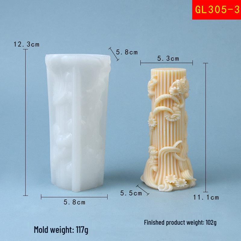 European Multi-Cylinder Silicone Molds for Scented Candles, Pillars, Gift Ornaments, and Diffuser Stones