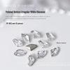 Nail Art Rhinestones Set: Heart, Crooked Heart, White Diamond, Peach Heart, Square, and Transparent Shapes (10 Pieces)