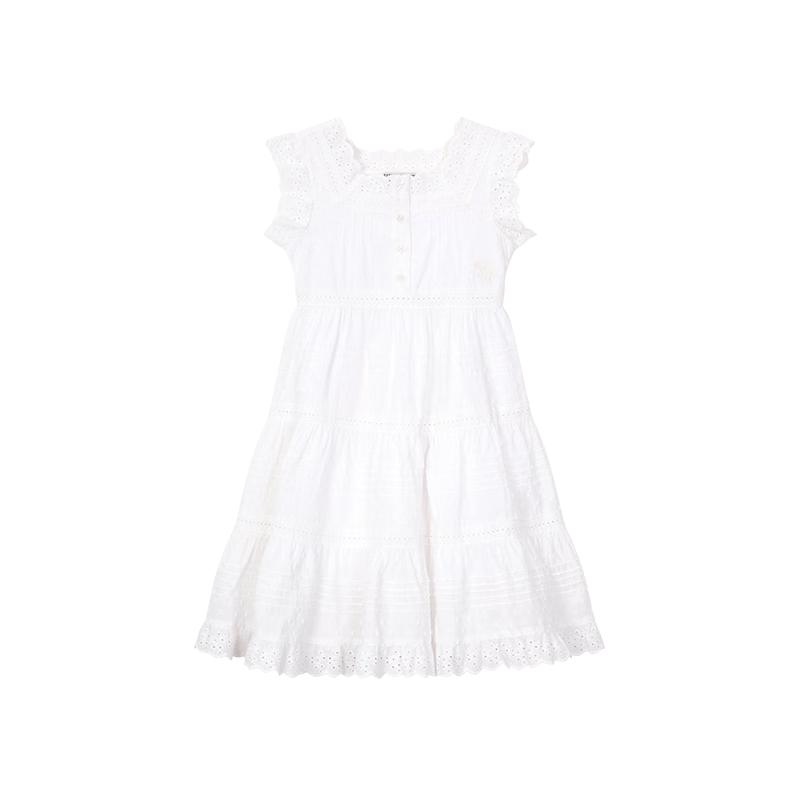 

Teenie Weenie Kids Girls Pastoral Fly Sleeve Waist Dress 120