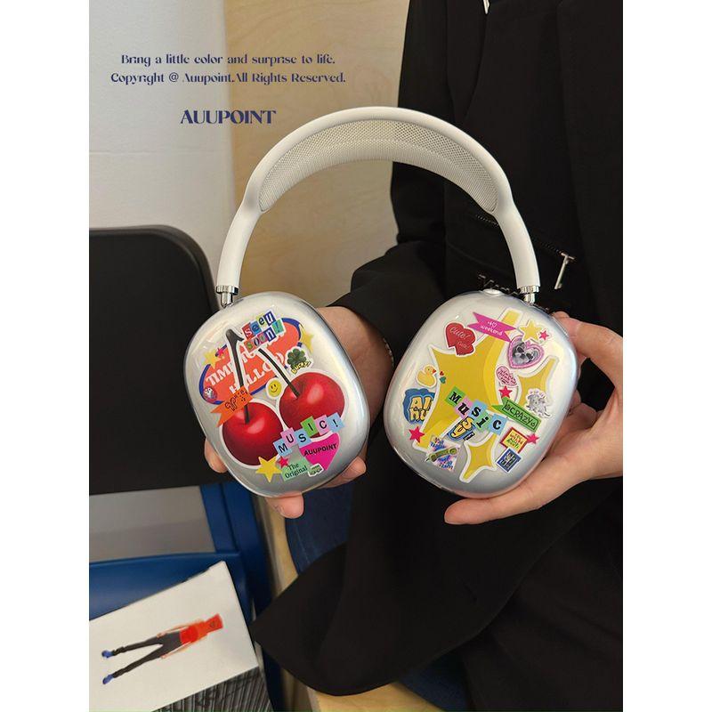 

Airpodsmax1/2 Large Cherry Head Wear Earphone Case Trendy Cool Apple Earphone Bag Protective Case Silicone Soft Case Transparent Silicone Soft Shell airpodsmax1/2