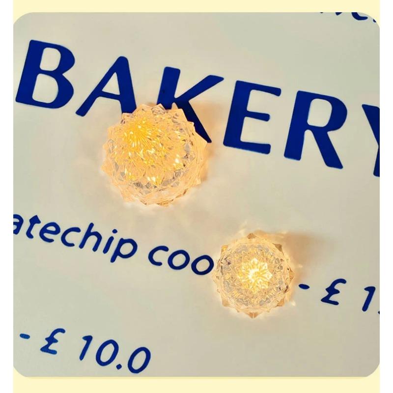 Night Light Ins Christmas Tree Modelling Table Lamp Crystal Diamond Night Light Dormitory Bedroom Bedside Ambient Light Christmas Party Home