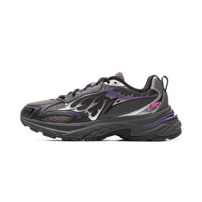 LiNing League Of Legends X Windwalker Retro Y2K Zapatillas de Moda de Suela Gruesa Zapatillas para Hombre Gris AGCV275-3