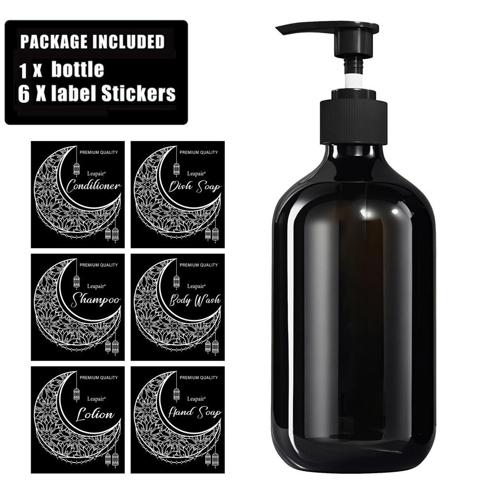 

500 мл черная пустая бутылка жидкий лосьон шампунь кондиционер контейнер бутылка ручной пресс мусульманский Рамадан декор подарки