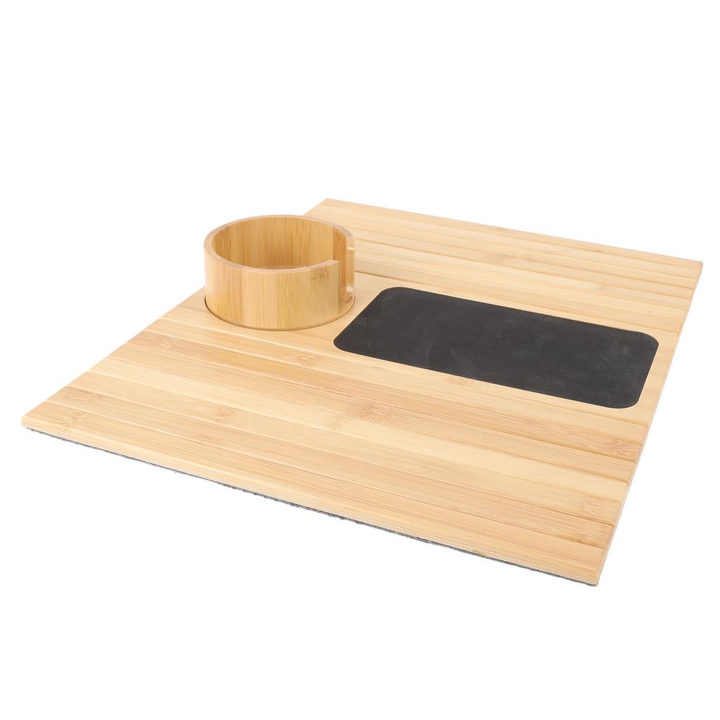Bamboo Sofa Armrest Tray Detachable Couch Cup Holder Couch Armrest Organizer for Dining Drinking and