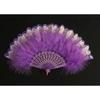 Japanese-Style Lolita Retro Black and White Lace Lolita Embossed Floral Folding Fan Tea Party Feather Fan