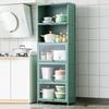 Modern Multi-tier Aluminum Alloy Floor Storage Cabinet with Doors
