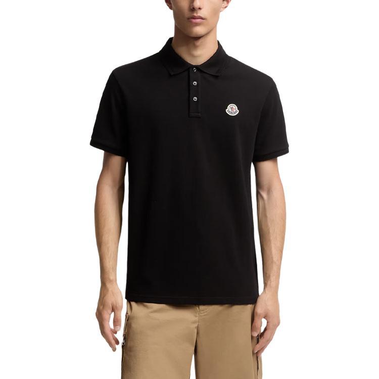 Moncler Logo Short Sleeve Polo Shirt Men Tops Black K2-091-8A00014-84556-999