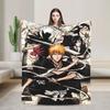 Ichigo Orihime Uryu Blanket Bleached Camping Flannel Throw Blanket For Living Room Super Soft Custom Diy Quality Bedspread Gift