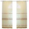 Curtain Luxury European Floral Embroidered Organza Curtain Drapes for Bedroom Living Room Lace Delicate