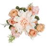 1Pc Artificial Flowers Dahlia Little Roses Combination Wedding Bridal Bouquet Festival Wreath Home Floral Arrangement Room Decor