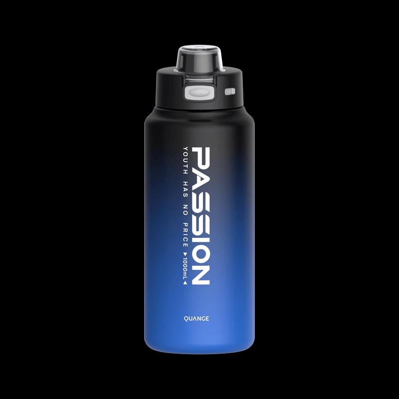 QUANGE TR108-1000 Titanium Insulated Sports Water Bottle with One-Touch Lid