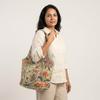 Shoulder Bag Usalover925 Peach Quilted Cotton Bird Print Shoulder Bag 16