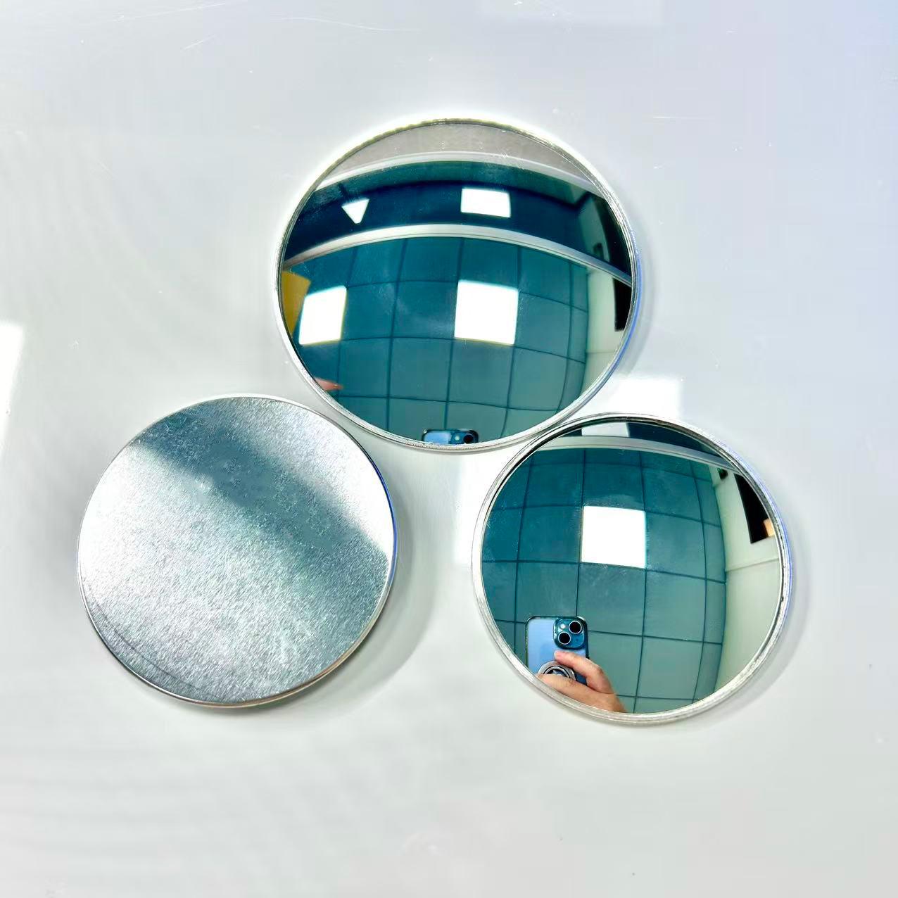 

Compact Travel Selfie Mirror - Portable, Round Makeup Mirror with Convex Design Metal Frame 75mm срібний