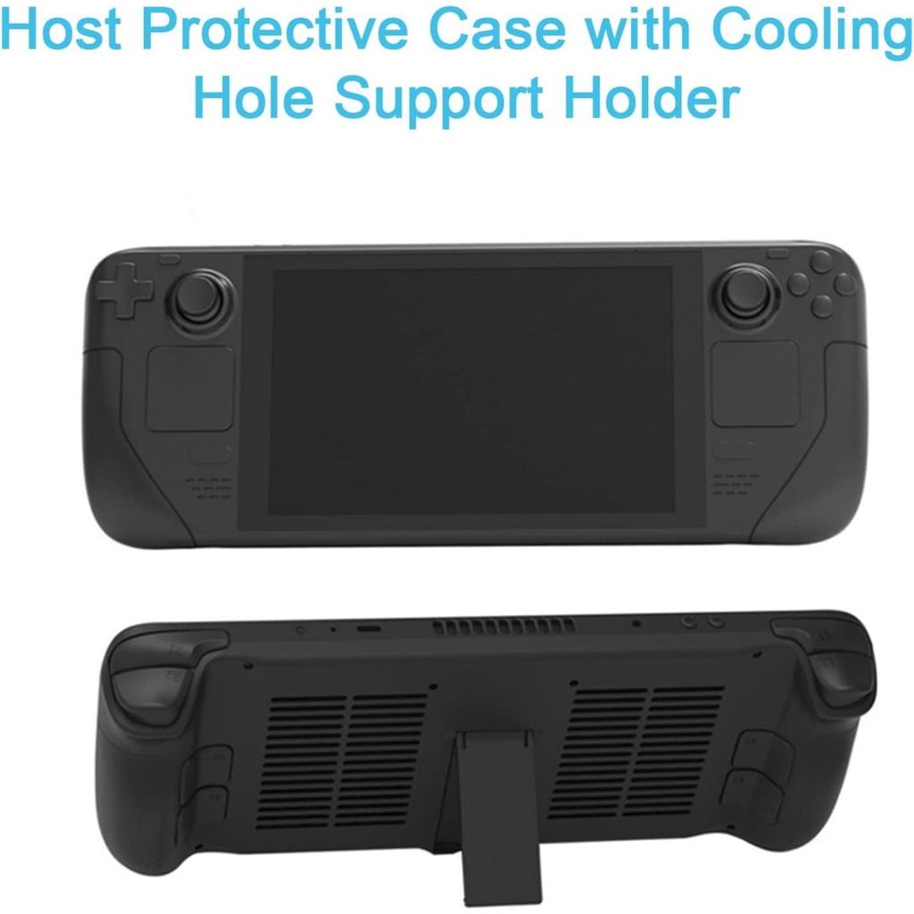 Kühlendes Rückschalengehäuse für Steam Deck, Schutzhülle mit Halterung, stoßfestes Spielekonsolen-Zubehör