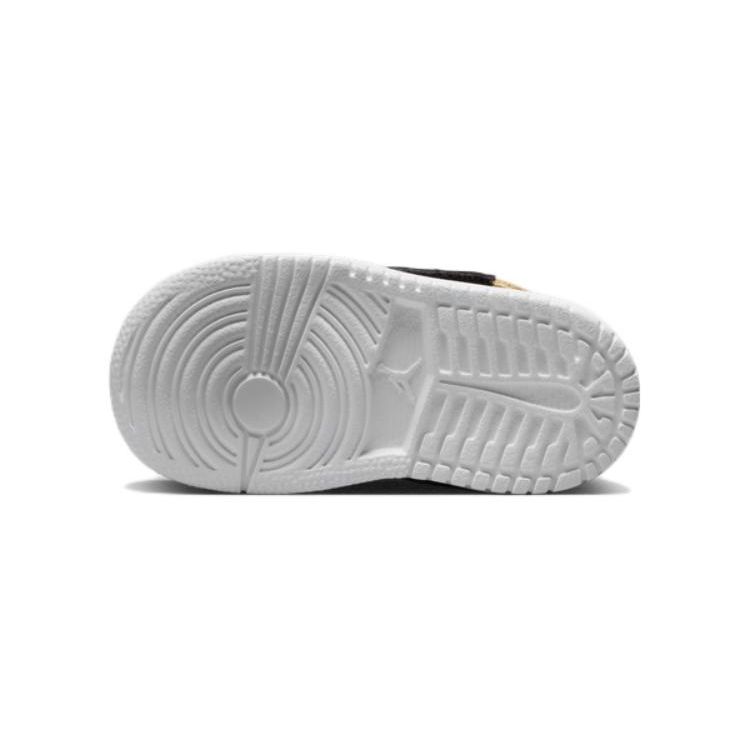 Buty Air Jordan Sky Jordan 1 SE TD Gold Toe Dziecięce trampki Czarne Metalicznie-Złote Białe DV6068-071