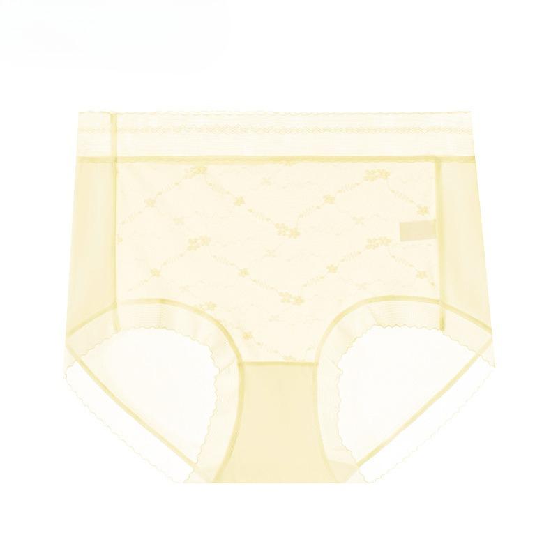 Fashionable Women's Ice Silk Underwear Comfortable Breathable Summer Thin High Waist Plus Size Women's Triangle Panties