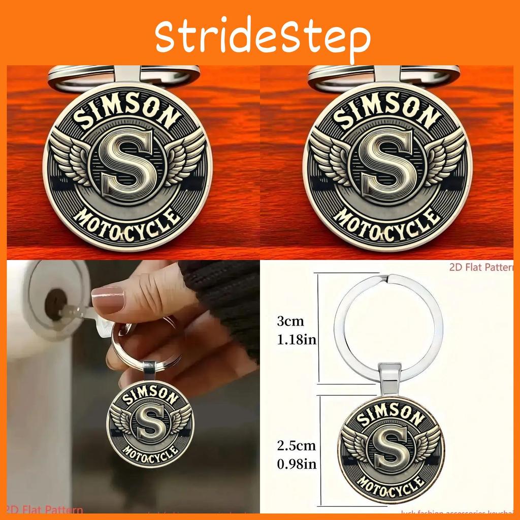 Simson Motorcycle Letter Keychain Pendant With Wings And Alloy Construction For Gift And Party Decor