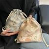 Portable Polyester Drawstring Bags Flower Large Capacity Makeup Bag Drawstring Packaging Jewelry Storage Box Travel
