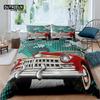 Home Living Luxury 3D Motel 66 Bedding Set Kids Duvet Cover Pillowcase Retro Car Bedding Set Queen and King EU/US/AU/UK Size