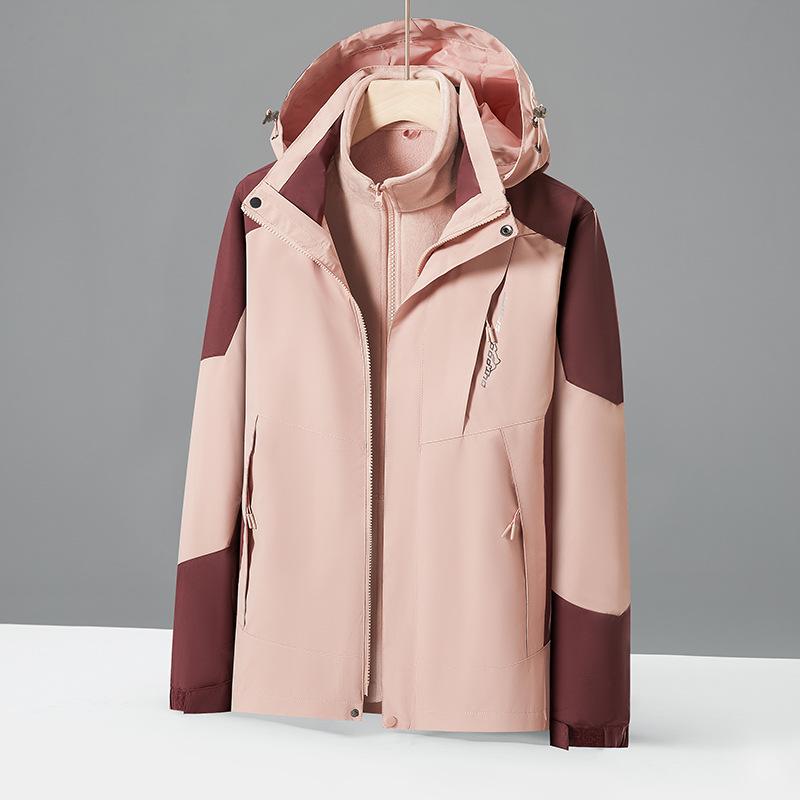 Jacket Two-piece Mountaineering Jacket for Women Thickened Autumn and Winter Windproof and Waterproof New Spring and Autumn Jacket for Men