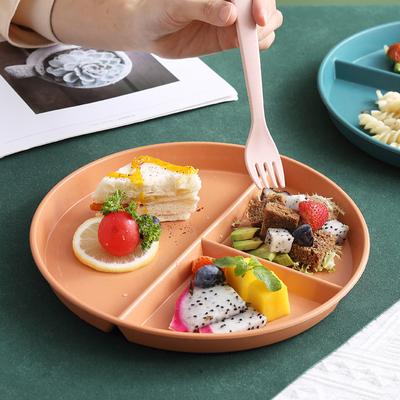 1 Pcs Plates for Food Dinner Plates Set Dinnerware Dining Compartment Plate Serving Dishes Salad Kitchen Eco-friendly Tableware