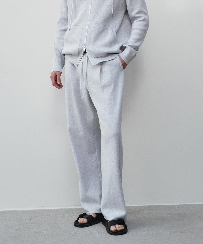 Jeilium Cotton Summer Essential Drawstring Pants Melange Grey