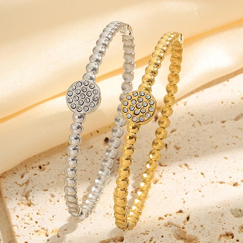 European and American Round Oil Bracelets for Women, Light Luxury, High-end, Cold Style Women's Bracelets