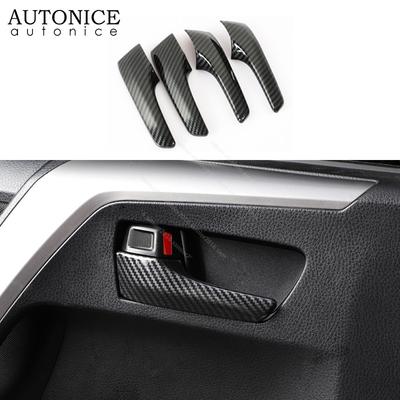 4 stuks Koolstofvezelkleur Binnendeurhandgrepen Cover Geschikt voor Toyota Hilux Revo Rocco 2015 2016 2017 2018