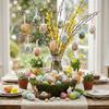 Painted Foam Easter Eggs DIY Craft Colorful Easter Eggs Pendant Handmade Happy Easter Hanging Ornaments Room Decoration