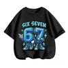 SIX SEVEN Kids Cotton TShirt Adult Boys Girls Family Matching Casual TeeRetro Pixel Cartoon Number Print Birthday Summer Tops