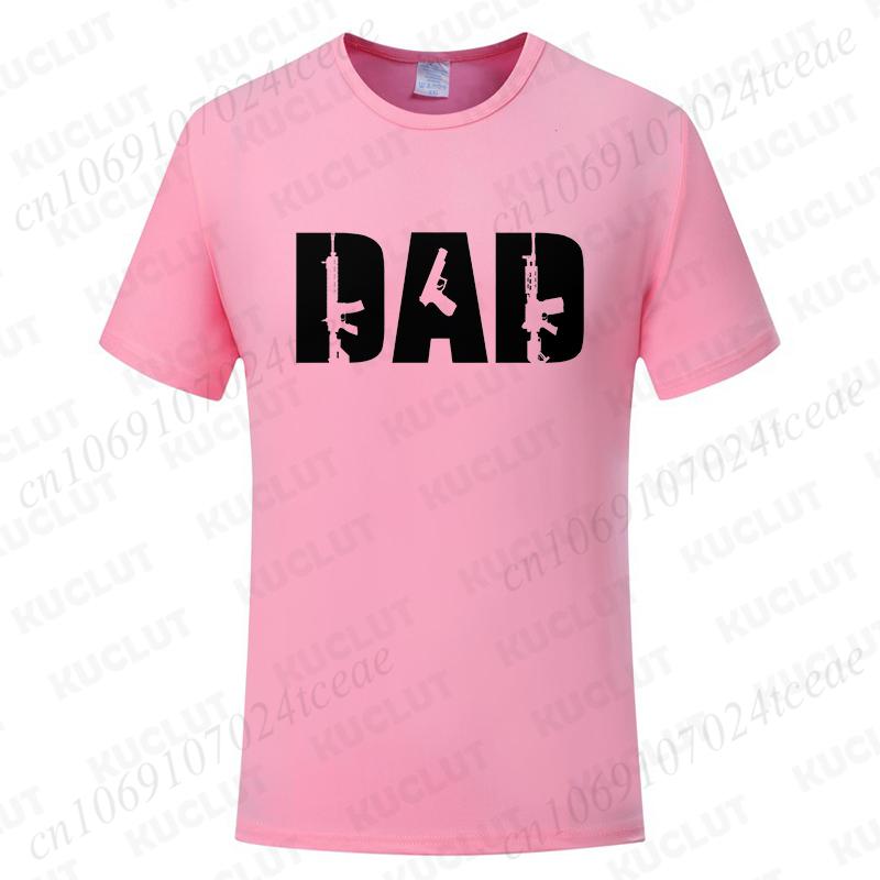 Dad Guns T-Shirt for Men Short Sleeve Tes Father's Day Gift Gun Lover Graphic Tops Harajuku Streetwear Oversized Male Clothing