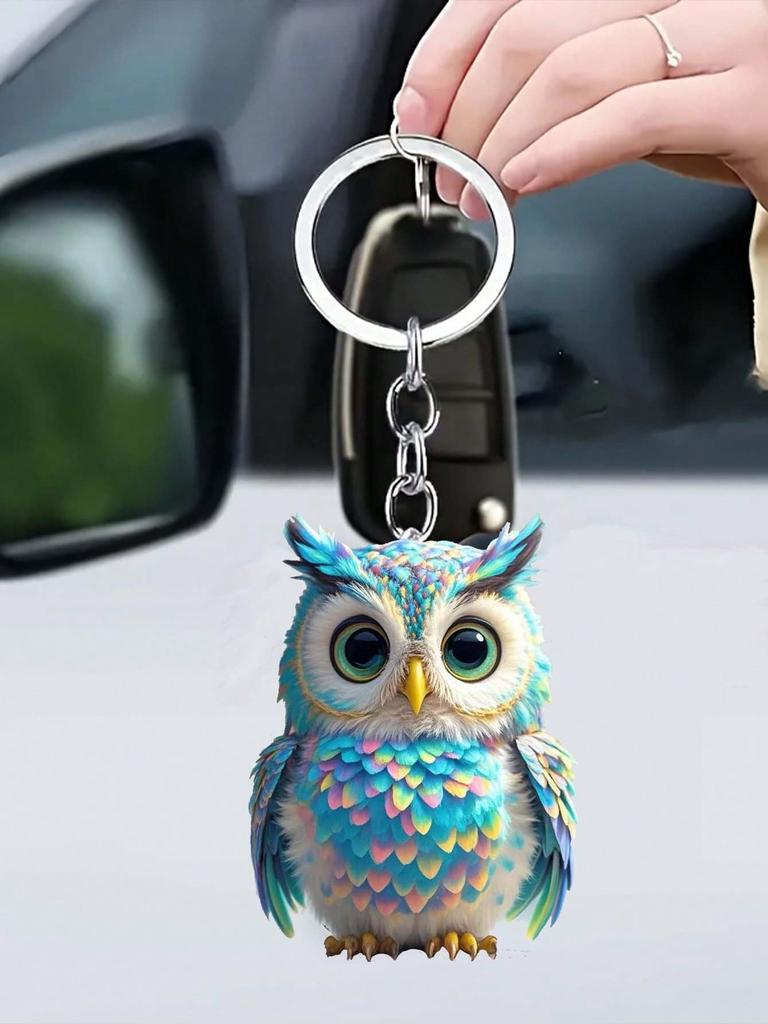 Owl Keychain, Cute and Innovative Keychain, DIY Gift, Backpack Pendant Accessory, Unique and Unpopular Colored Owl Keychain,