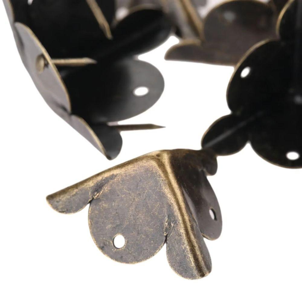 10pcs Rustproof Metal Edge Guard Covers Bronze Color Corner Guards Furniture Supplies
