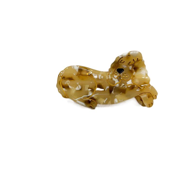 INNERDIVA Hunde-Haarspange, Gepunktet, Acetat, 8,9 X 4,6 Cm – Niedliche Haarklammer Für Hundeliebhaberinnen