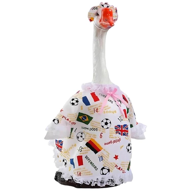 

Football Porch Geese Clothing Set Dress Decoration Home Porch Ornament Festive Holiday Supplies Theme Outfit Decoration білий