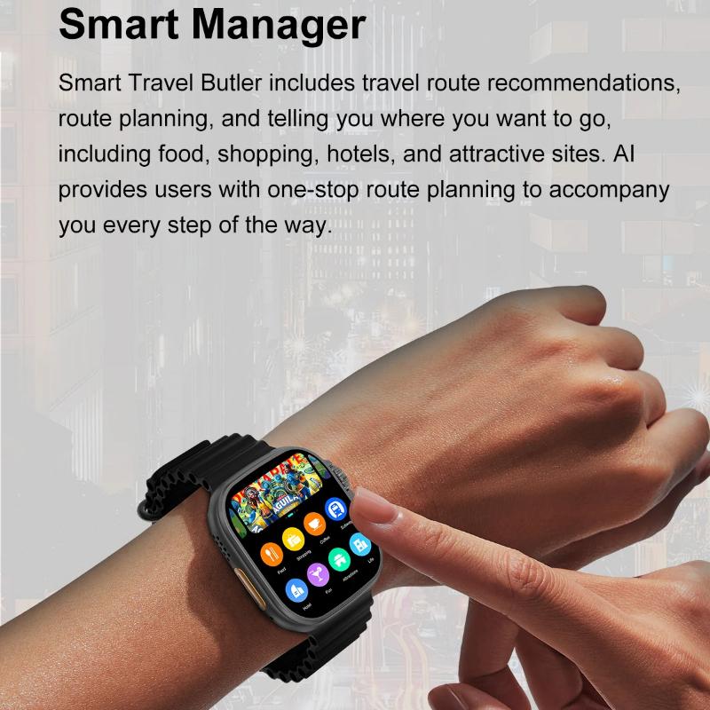 DT Ultra 3 Smartwatch Amoled-skärm 4GB MP3 MP4-spelare Bluetooth Nätverksdelning App Store ChatGPT Smart AI-klocka Man Sportklocka