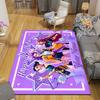 Custom 1Pc Anime Girl Birthday Celebration Flannel Personalized Rug Non Slip Floor Mat Soft Carpet for Living Bedroom Office Home Decor Gift