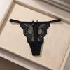 Transparent Lace Thong Bow Panties Mesh Lace Briefs Sweet Underwear for Women  Lady