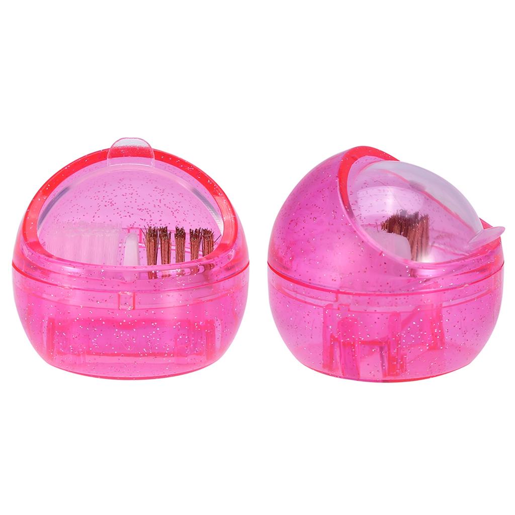 Mini Nail Art Drill Head Dual Clean Brush Dust Cleaning Case Box Polishing Manicure Tool
