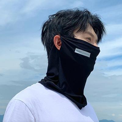 Letnia maska przeciwsłoneczna z jedwabiu Ice Silk dla mężczyzn i kobiet Outdoor Cycling Face Cover Jednolity kolor Owijka na szyję Ochrona przed promieniowaniem UV Chusta na uszy