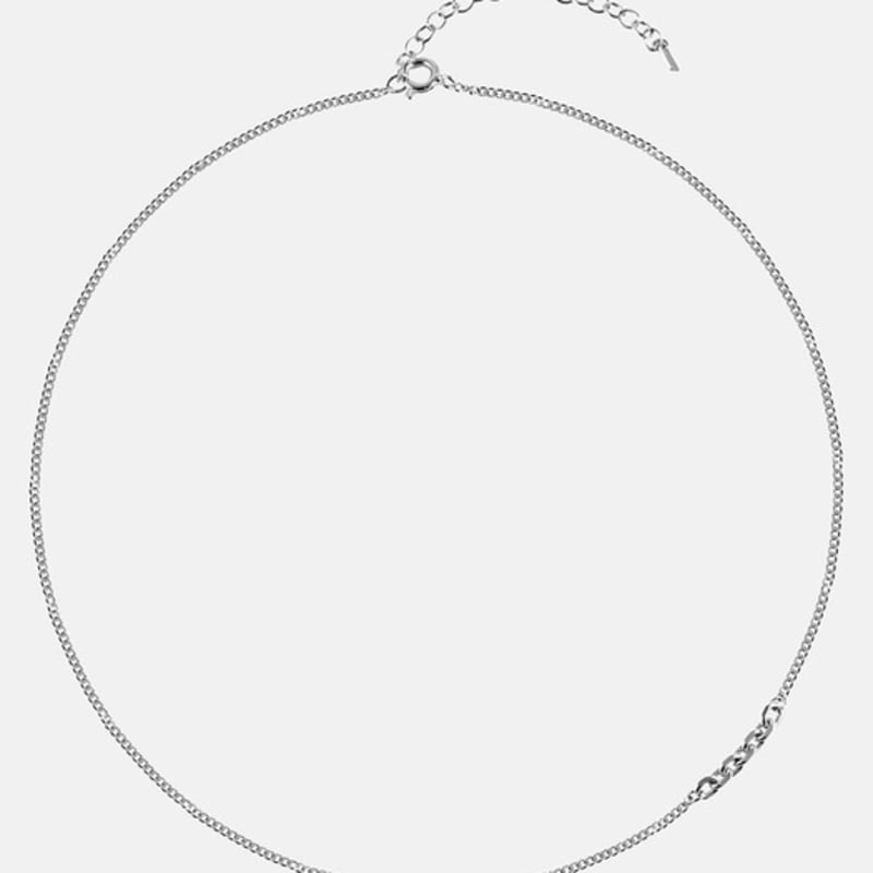 JUDY AND PAUL Louise Simple Chain All-Silver Necklace