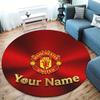Manchester United F Custom Name Round Area Rug,Carpet Rug for Living Room Bedroom Sofa Playroom Decor,Non-slip Floor Mat
