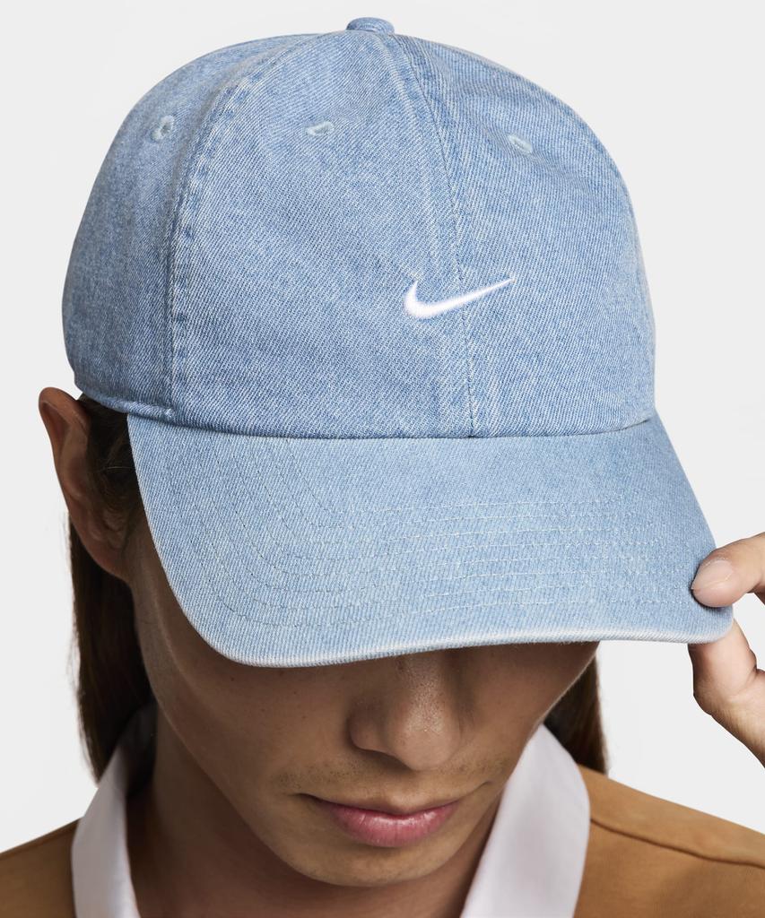 Nike Club Unstructured Denim Cap - Aegean Storm:Thunder Blue:White / Hf0383-429