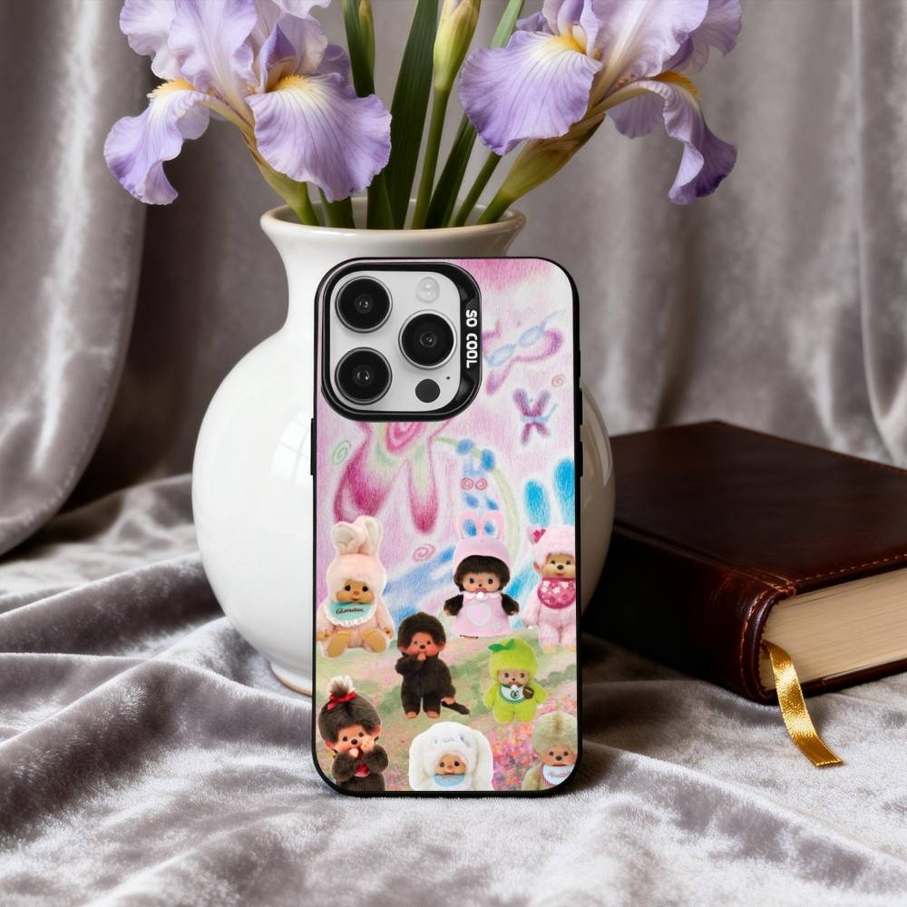 C-Cute M-Monchhichis-S Phone Case For iPhone17,16,15,14,13,12,11 Plus,Pro Max Black Candy silver phone case iPhone15promax