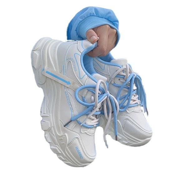 Dad Shoes Female Ins Versatile Internet Celebrity Platform Spring and Summer 2025 Students New Sports Breathable White Shoes