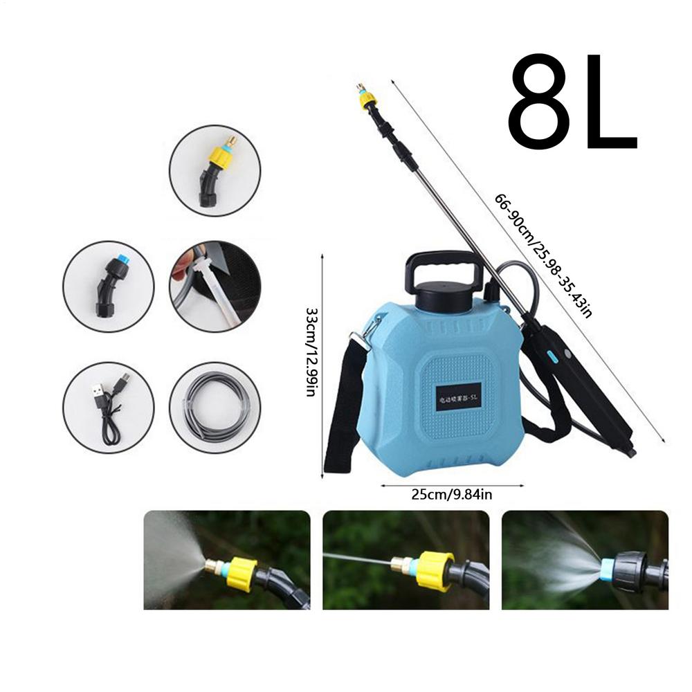 5/8L Electric Backpack Sprayer Pesticides Sprayer Rechargeable Automatic Sprayer Bottle For Garden Irrigation For Lawn