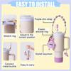 7-piece cup accessory set, water bottle handle strap, silicone straw cap, bottle rack, 30oz 40oz insulated cup keychain accessories