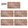 Retro Brick Pattern Wall Art 5Pcs Vintage Tile Stickers, Waterproof Oil?Proof Wallpaper, Peel Decorative Tiles for Home & Stick Backsplash