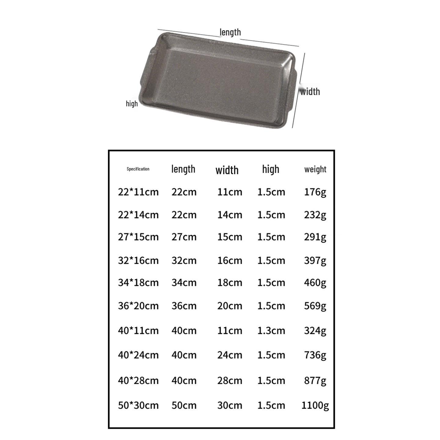 Retro Distressed 304 Stainless Steel Rectangular BBQ Meat Display Tray 22x11 cm